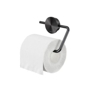 Geesa Opal Brushed Metal Black 917209-09 toilet roll holder without flap black metal brushed