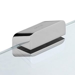 Geesa Shift Chrome 919948-02 Toilettenpapierhalter doppelt mit Ablag aus transparentem Glas Chrom