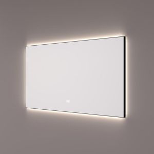 Hipp Design SPV 12540 BL KW mirror in matt black with indirect LED all around 140x70x3cm
