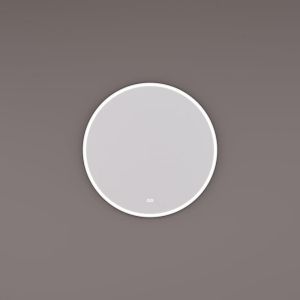 Hipp Design SPV 13007 BL KW mirror round in MAT BLACK with direct LED track all around 70x3cm