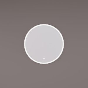 Hipp Design SPV 13010 WH KW mirror round in MAT WHITE with direct LED track all around 80x3cm