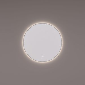 Hipp Design SPV 13520 KW GUN mirror round in gunmetal PVD with indirect LED lighting all around 120x3cm