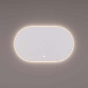 Hipp Design SPV 14720 KW mirror oval-straight with indirect LED lighting all around 100x70x3cm
