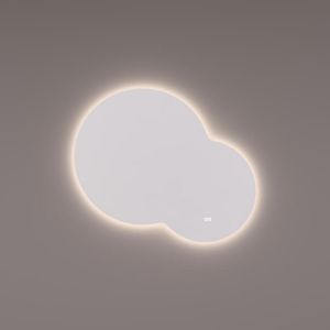 Hipp Design SPV 18030 KW mirror organic round with indirect LED lighting all around 120Bx102Hx3cm