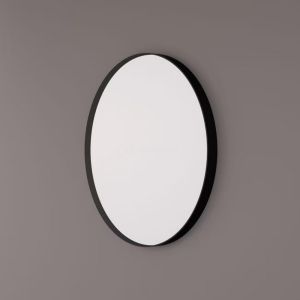 Hipp Design SPV 8290 BLI mirror round 90 x 5 cm on matte black industrial metal frame