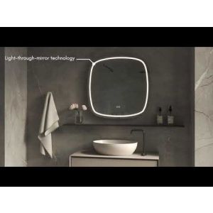 Phantom Mirrors Serie 006 006.100.100 Deens ovale LED spiegel, 100x100 cm met directe en indirecte led rondom