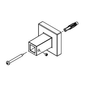 HSK E98501-5-41 „ Brausehalter “ mit „ Abdeckplatt “ in Chrom