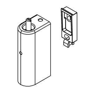 HSK K2 - K2P E88310-UR-41 wandhouder onder rechts, chroom