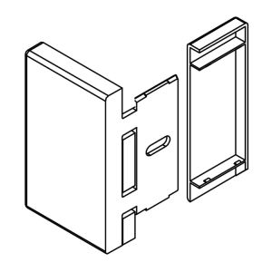 HSK K2 E88315-UL-41 glas-wand bevestiging onder links chroom