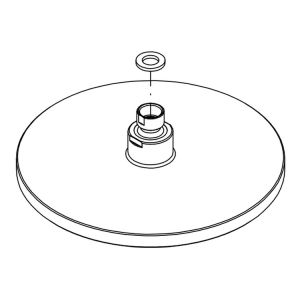 HSK Shower &amp; Co! E98521-39-41 Round Overhead Shower Head 200x34mm Chrome