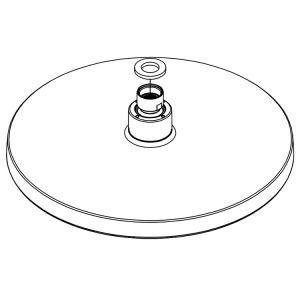 HSK Shower &amp; Co! E98521-44-68 Round Overhead Shower Head 255x21mm Matte Black
