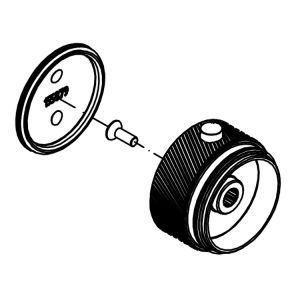 HSK Shower &amp; Co! E98554-30-41 Chrome Diverter Knob