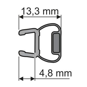Huppe universeel 070065 magneetlijst, 202,5cm / 6mm