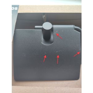 Haceka Kosmos Schwarz 1142257-001 Toilettenpapierhalter mit Klappe schwarz (Outlet)