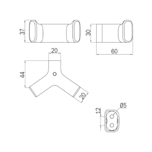 Inda Claire A7120BAC Doppelkleiderhaken gebürstetes Nickel