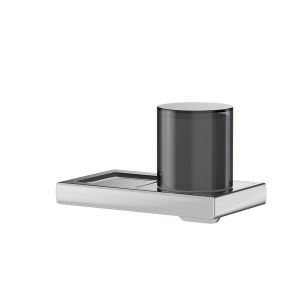 Inda Claire A7178CAC04 soap dispenser with lever brushed nickel/ fumé glass