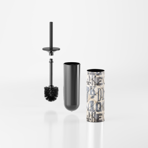 Inda MY Art Typo AV014BNE10Y toiletborstelgarnituur mat zwart