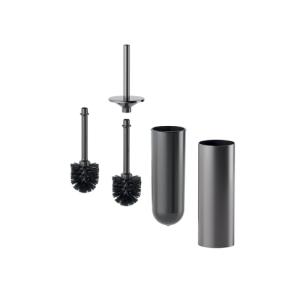 Inda MY Love AV014BMB toiletborstelgarnituur geborsteld gun metal