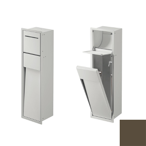 Inda MY Secret A8085BBN inbouwnis met toiletrolhouder en hygiënische douche190x660mm mat bruno