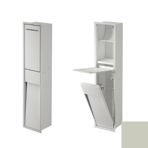 Inda MY Secret A8085DCE inbouwnis met toiletrolhouder en hygiënische douche 190x860mm mat cemento