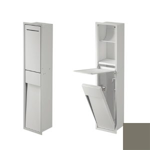 Inda MY Secret A8085DCX inbouwnis met toiletrolhouder en hygiënische douche 190x860mm mat creta