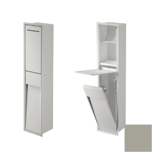 Inda MY Secret A8085DST inbouwnis met toiletrolhouder en hygiënische douche 190x860mm mat seta