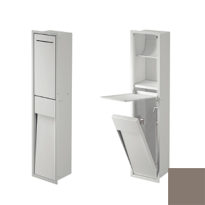 Inda MY Secret A8085DVN inbouwnis met toiletrolhouder en hygiënische douche 190x860mm mat avana