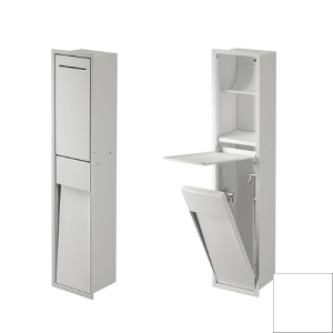 Inda MY Secret A8085DWM inbouwnis met toiletrolhouder en hygiënische douche 190x860mm mat wit