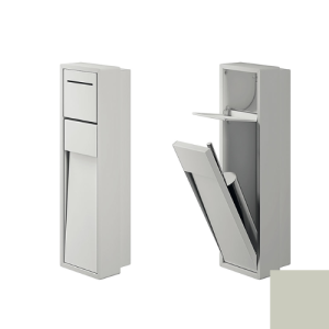 Inda MY Secret A8086ACE inbouwnis met toiletrolhouder en toiletborstelgarnituur 190x660mm mat cemento