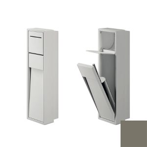 Inda MY Secret A8086ACX inbouwnis met toiletrolhouder en toiletborstelgarnituur 190x660mm mat creta