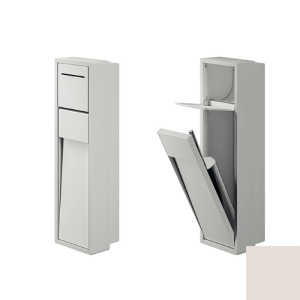 Inda MY Secret A8086AMP inbouwnis met toiletrolhouder en toiletborstelgarnituur 190x660mm mat perla