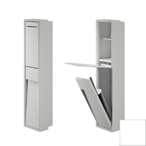 Inda MY Secret A8086CWM  inbouwnis met toiletrolhouder en toiletborstelgarnituur 190x860mm mat wit