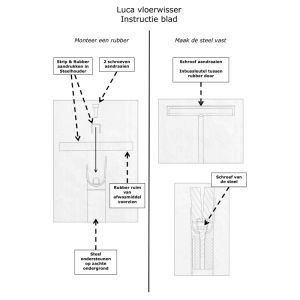 San4U 1003 reserve zwarte rubber t.b.v. Luca vloerwisser