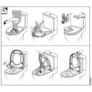 Roca Dama A801780004 toiletzitting met deksel wit