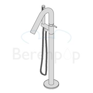 Clou Xo CL060400829 type 8 freestanding bath faucet with hand shower chrome