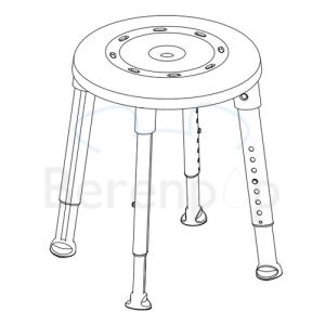 Etac Easy 81901010 douchekruk grijs