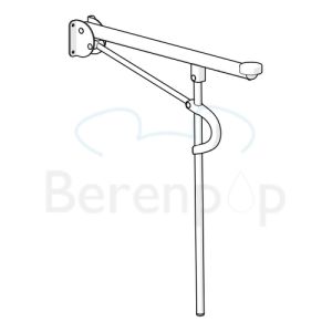 Etac Optima L 80303006 opklapbare toiletbeugel 73,5 cm wit