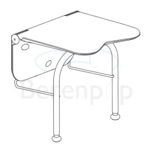 Etac Relax 81703030 Duschsitz mit Stützfüßen weiß