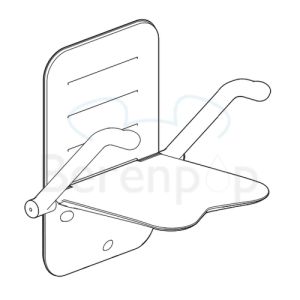 Etac Relax 81703060 Duschsitz mit Armlehnen und Rückenlehne weiß