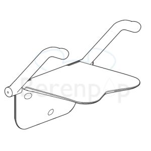 Etac Relax 81708010 Duschsitz mit Armlehnen Vulkangrau