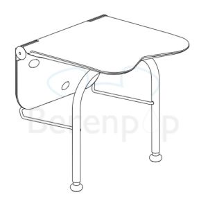 Etac Relax 81708020 Duschsitz mit Stützfüßen Vulkangrau