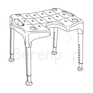 Etac Swift 81701410 douchekruk grijs