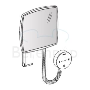 Keuco iLook_move 17613019000 Kosmetikspiegel 5x mit Beleuchtung (ohne Stecker) chrom