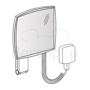 Keuco iLook_move 17613019001 cosmetic mirror 5x with lighting (with plug) chrome