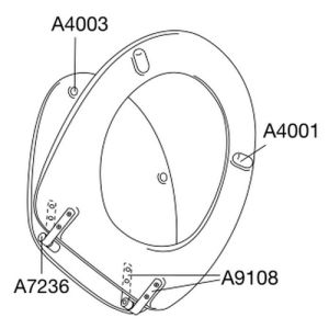 Pressalit 2000 124273-UN3999 WC-Sitze mit Deckel pergamon