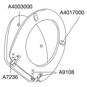 Pressalit 3000 190000-UN3999 toilet seat with cover white