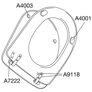Pressalit Magnum 104273-B33999 toilet seat with cover pergamon