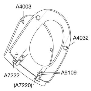 Pressalit Objecta D 172011-BR7999 toilet seat with cover white polygiene