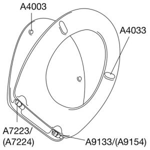 Pressalit T2 316273-UN3999 WC-Sitze mit Deckel pergamon