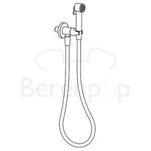 Raminex WC-Reinigungsbrausenset Tuka Tuka AC 675 51 WC-Reinigungsbrausenset mit Schlauch und Eckventile chrom